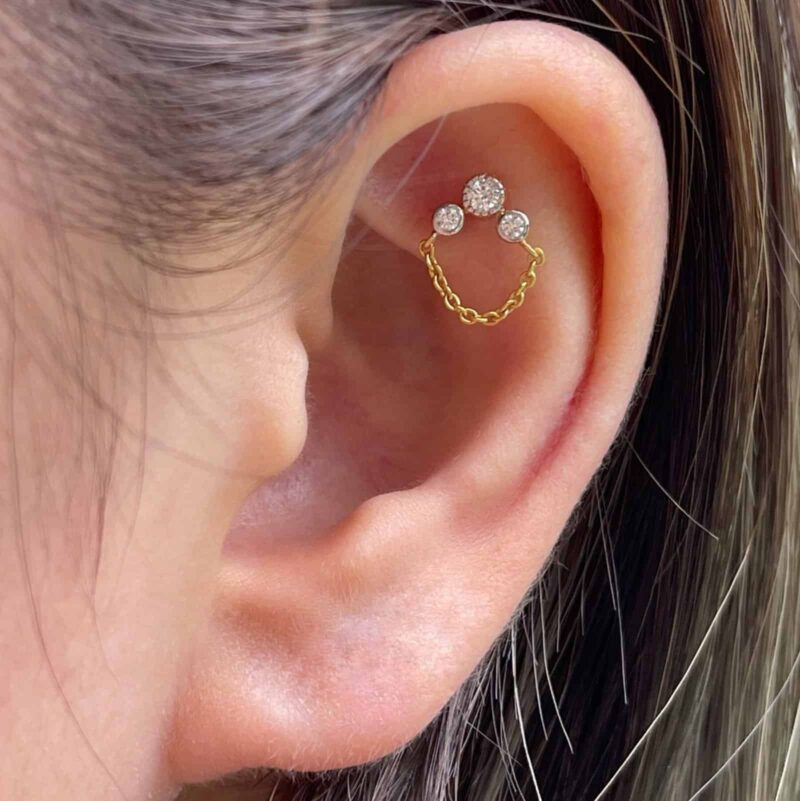 Diamond Trio with Chain - Image 2