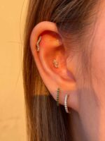 Reversible Hoop (Emerald / Diamond) - Image 4