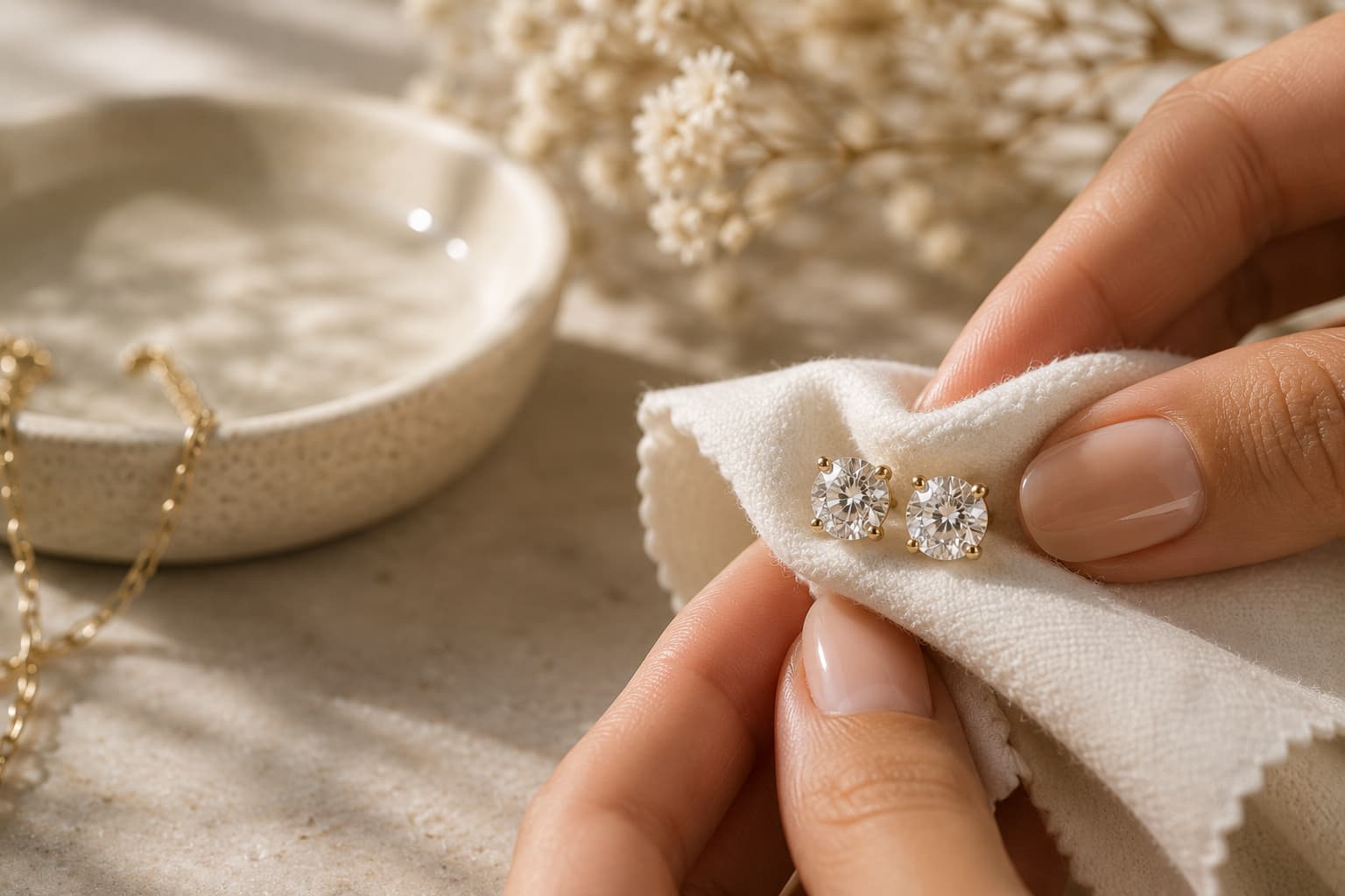 How to clean diamond earrings properly: keep your jewelry sparkling for years